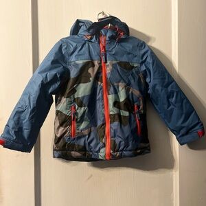 Bionica Blue and Camouflage Kids Puffer Jacket